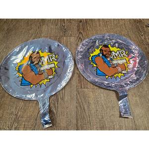 Mr. T 1981 Vintage Mini Small Mylar Balloons Set of 2